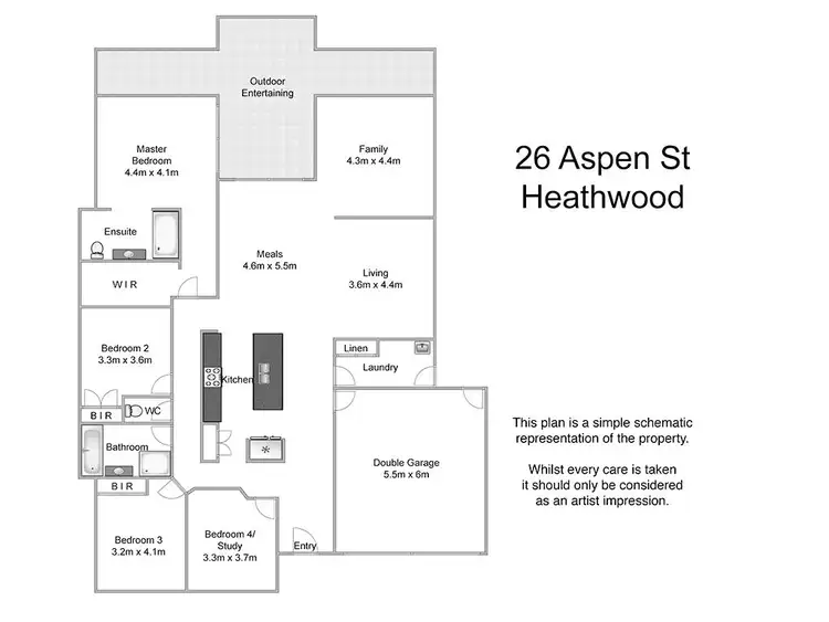Floorplan of Homely house listing, 26 Aspen Street, Heathwood QLD 4110