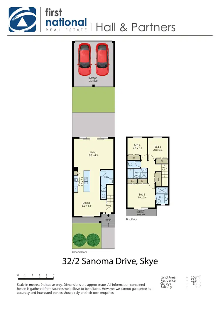 Floorplan of Homely townhouse listing, 32/2 Sanoma Drive, Skye VIC 3977