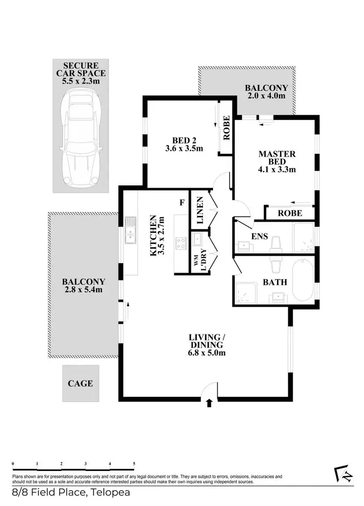 Floorplan of Homely apartment listing, Level 1/8/8 Field Place, Telopea NSW 2117