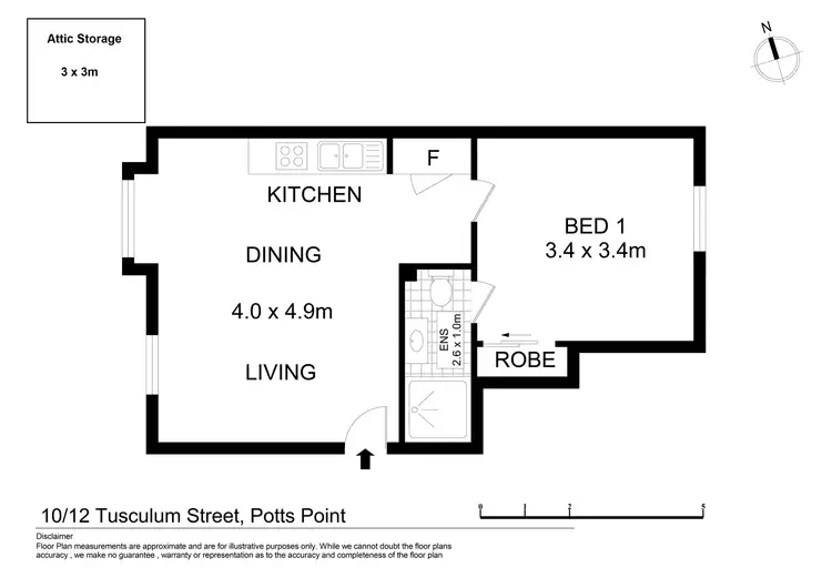 Floorplan of Homely apartment listing, 10/12 Tusculum Street, Potts Point NSW 2011