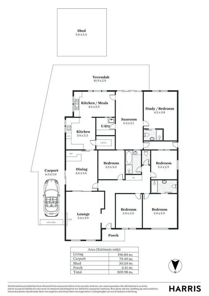 Floorplan of Homely house listing, 340 Montacute Road, Rostrevor SA 5073