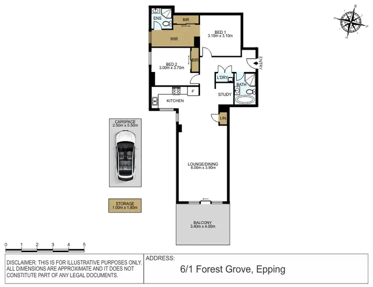 Floorplan of Homely apartment listing, 6/1 Forest Grove, Epping NSW 2121