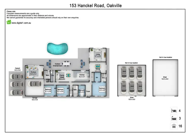 Floorplan of Homely rural property listing, 153 Hanckel Road, Oakville NSW 2765