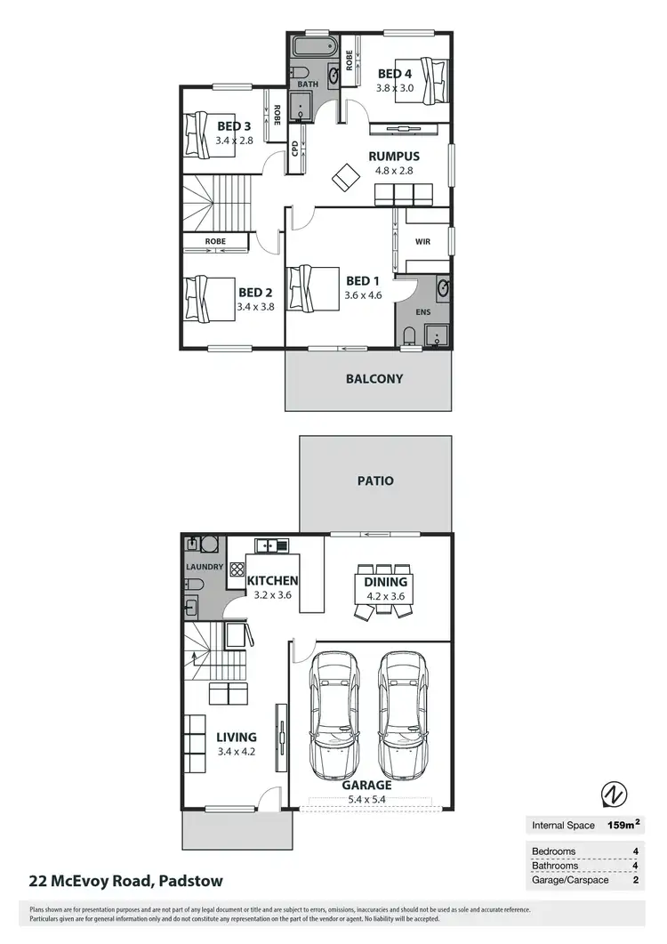 Floorplan of Homely semi-detached listing, 22 McEvoy Road, Padstow NSW 2211