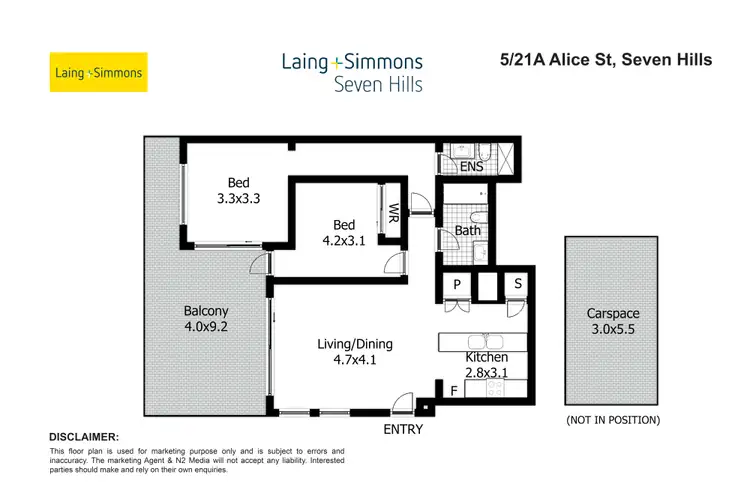 Floorplan of Homely apartment listing, 5/21A Alice Street, Seven Hills NSW 2147