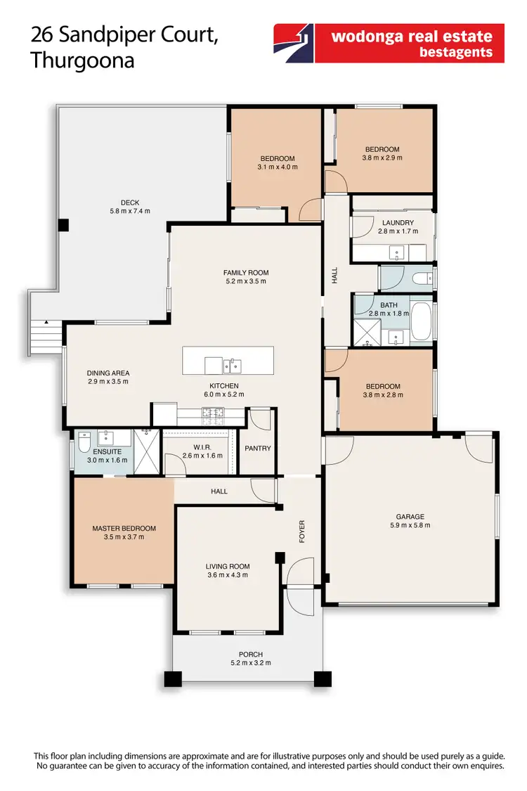 Floorplan of Homely house listing, 26 Sandpiper Court, Thurgoona NSW 2640