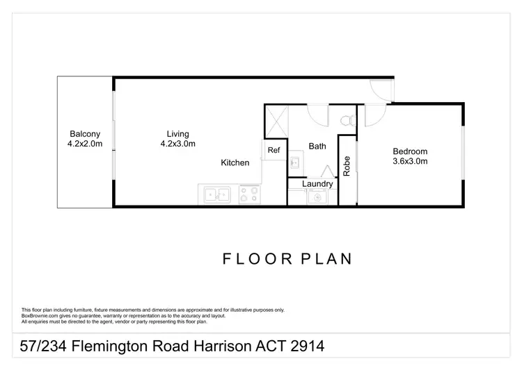 Floorplan of Homely apartment listing, 57/234 Flemington Road, Harrison ACT 2914