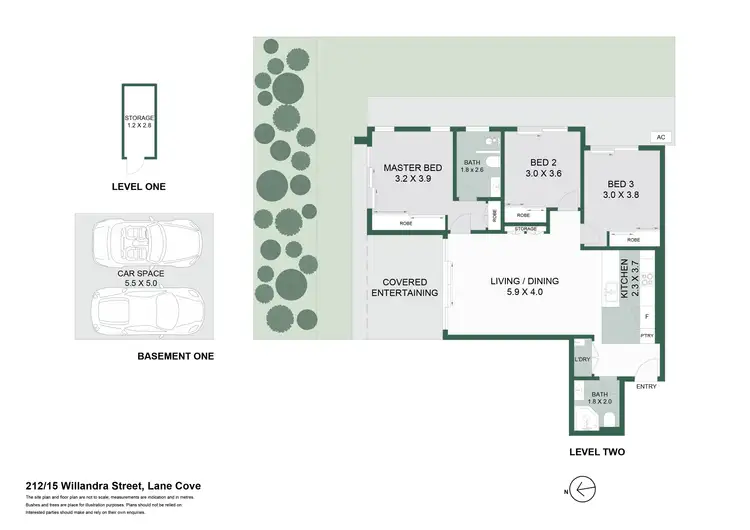 Floorplan of Homely apartment listing, 212/15 Willandra Street, Lane Cove NSW 2066