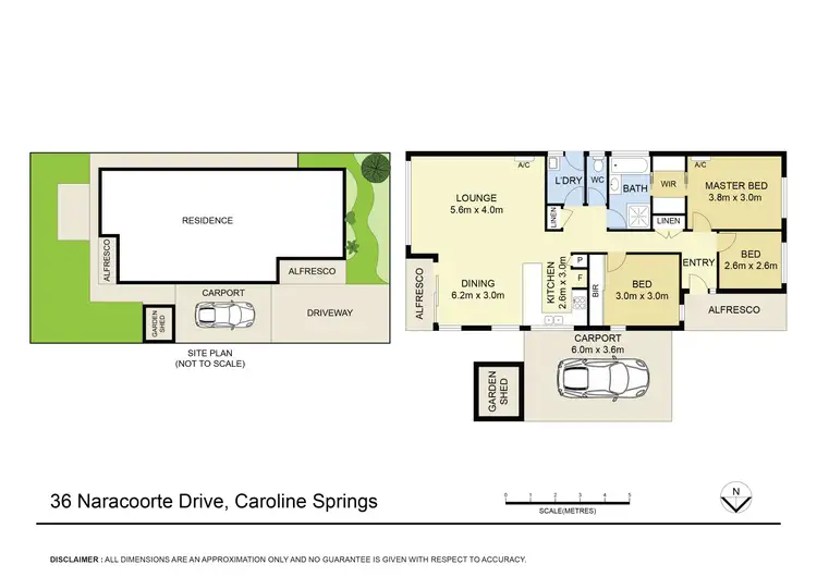 Floorplan of Homely house listing, 36 Naracoorte Drive, Caroline Springs VIC 3023