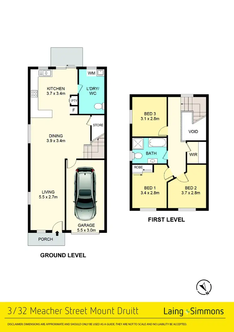 Floorplan of Homely townhouse listing, 3/32 Meacher Street, Mount Druitt NSW 2770