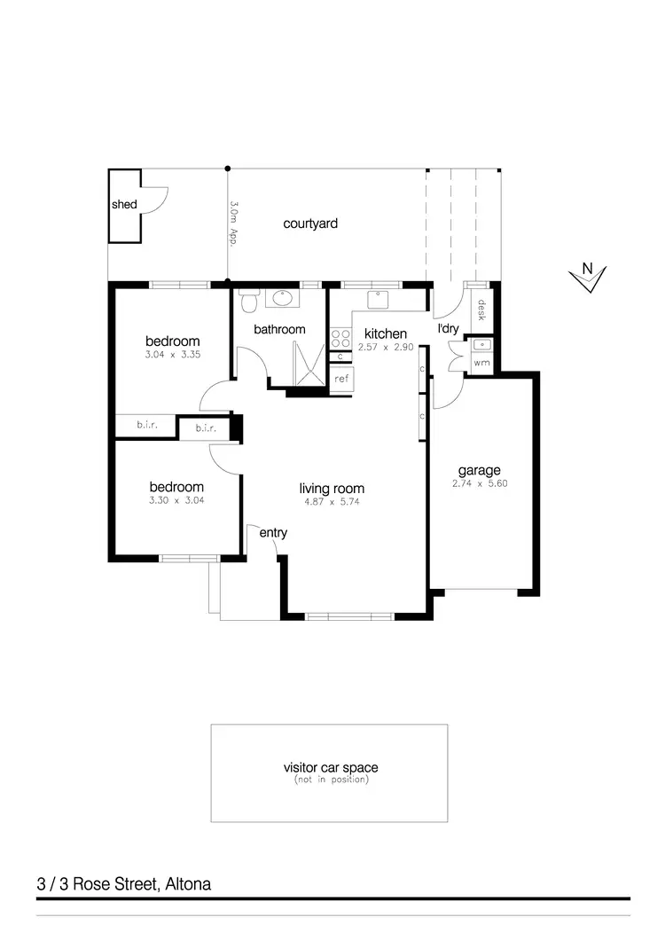 Floorplan of Homely unit listing, 3/3 Rose Street, Altona VIC 3018