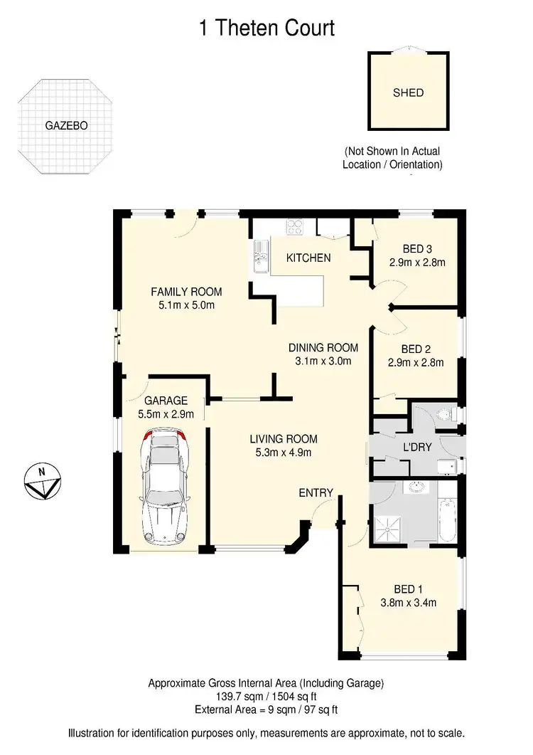 Floorplan of Homely house listing, 1 Theten Court, Kallangur QLD 4503