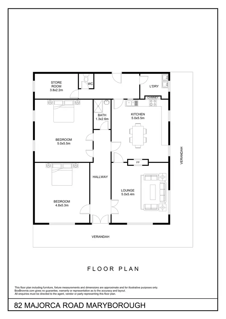 Floorplan of Homely house listing, 82 Majorca Road, Maryborough VIC 3465