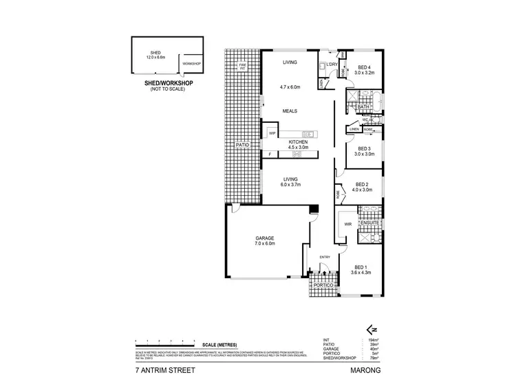 Floorplan of Homely house listing, 7 Antrim Street, Marong VIC 3515