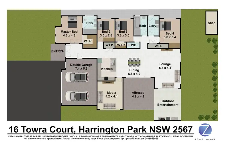 Floorplan of Homely house listing, 16 Towra Court, Harrington Park NSW 2567