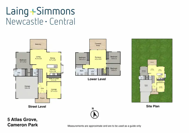 Floorplan of Homely house listing, 5 Atlas Grove, Cameron Park NSW 2285
