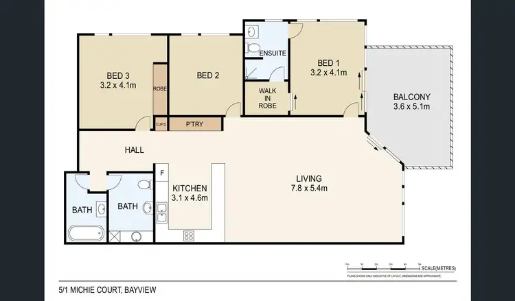 Floorplan of Homely unit listing, 5/1 Michie Court, Bayview NT 820