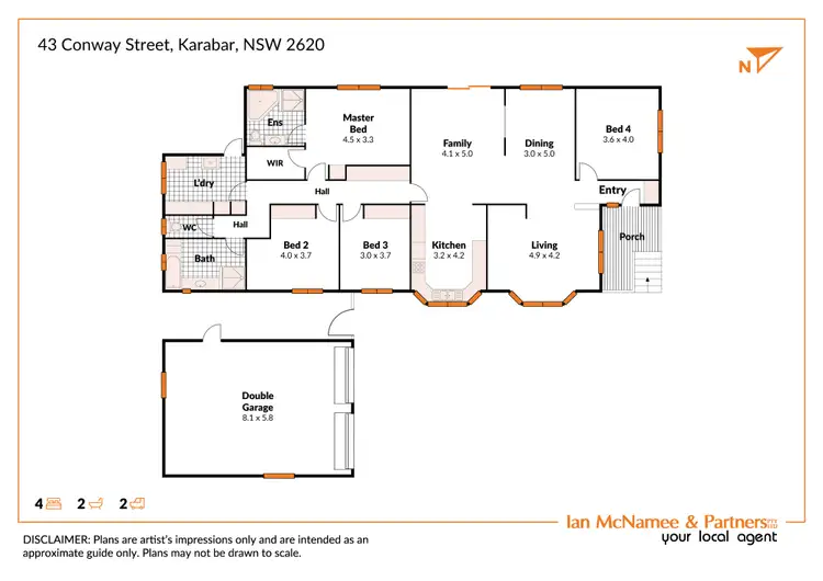 Floorplan of Homely house listing, 43 Conway Street, Karabar NSW 2620