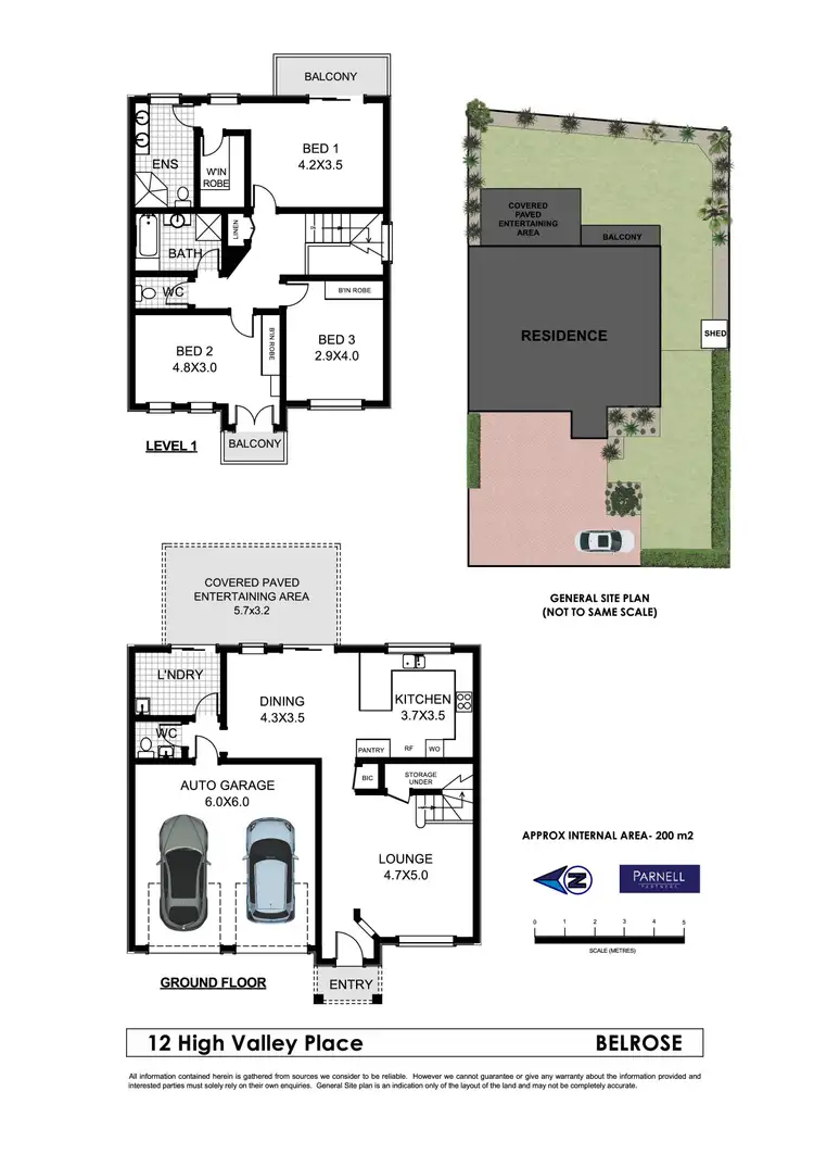 Floorplan of Homely townhouse listing, 12 High Valley Place, Belrose NSW 2085