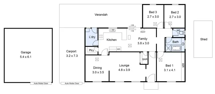 Floorplan of Homely house listing, 9 Hillsdale Avenue, Coromandel Valley SA 5051