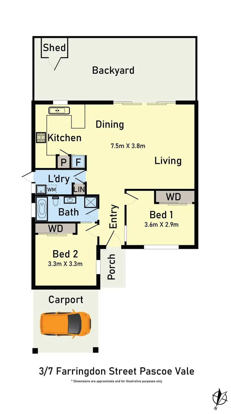 Floorplan of Homely unit listing, 3/7 Farringdon Street, Pascoe Vale VIC 3044