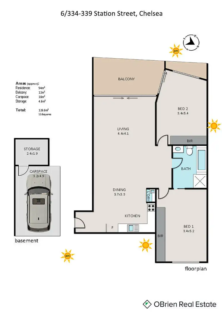Floorplan of Homely apartment listing, 6/334-339 Station Street, Chelsea VIC 3196