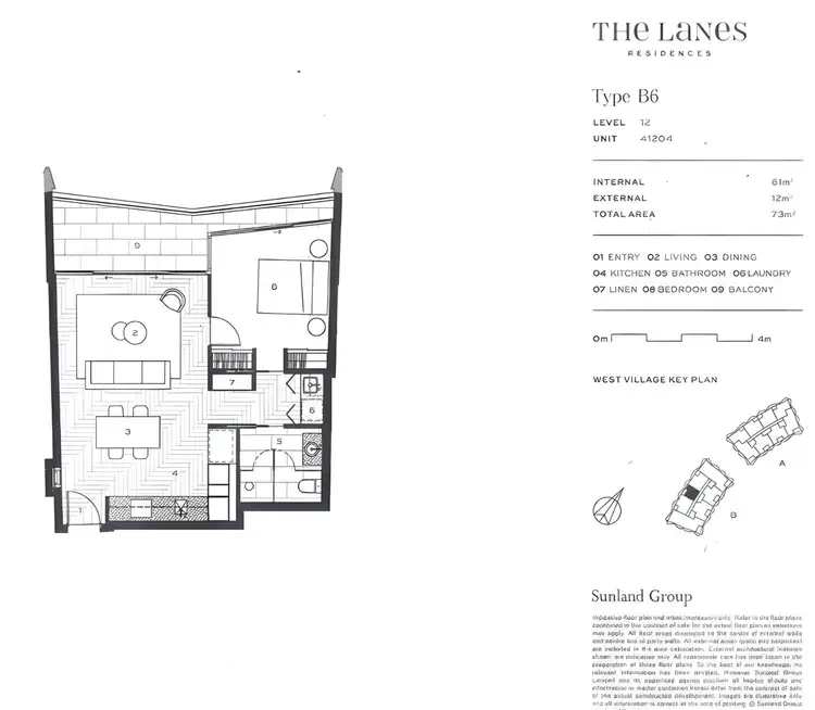 Floorplan of Homely apartment listing, 41204/24 The Lanes, Mermaid Waters QLD 4218