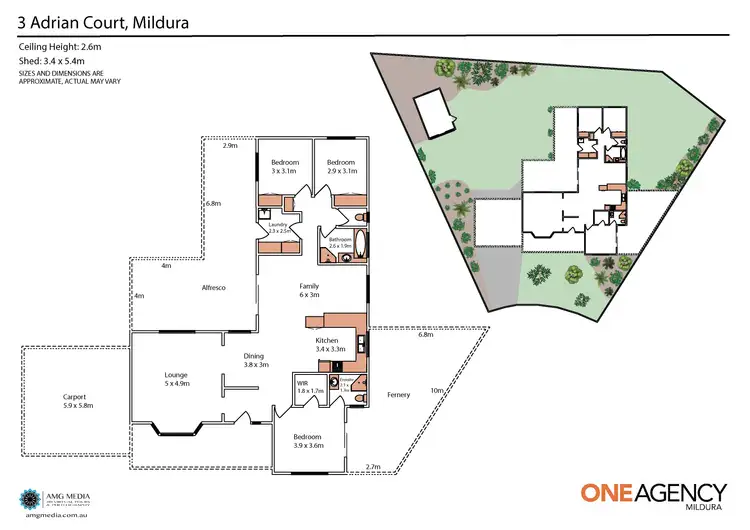 Floorplan of Homely house listing, 3 Adrian Court, Mildura VIC 3500