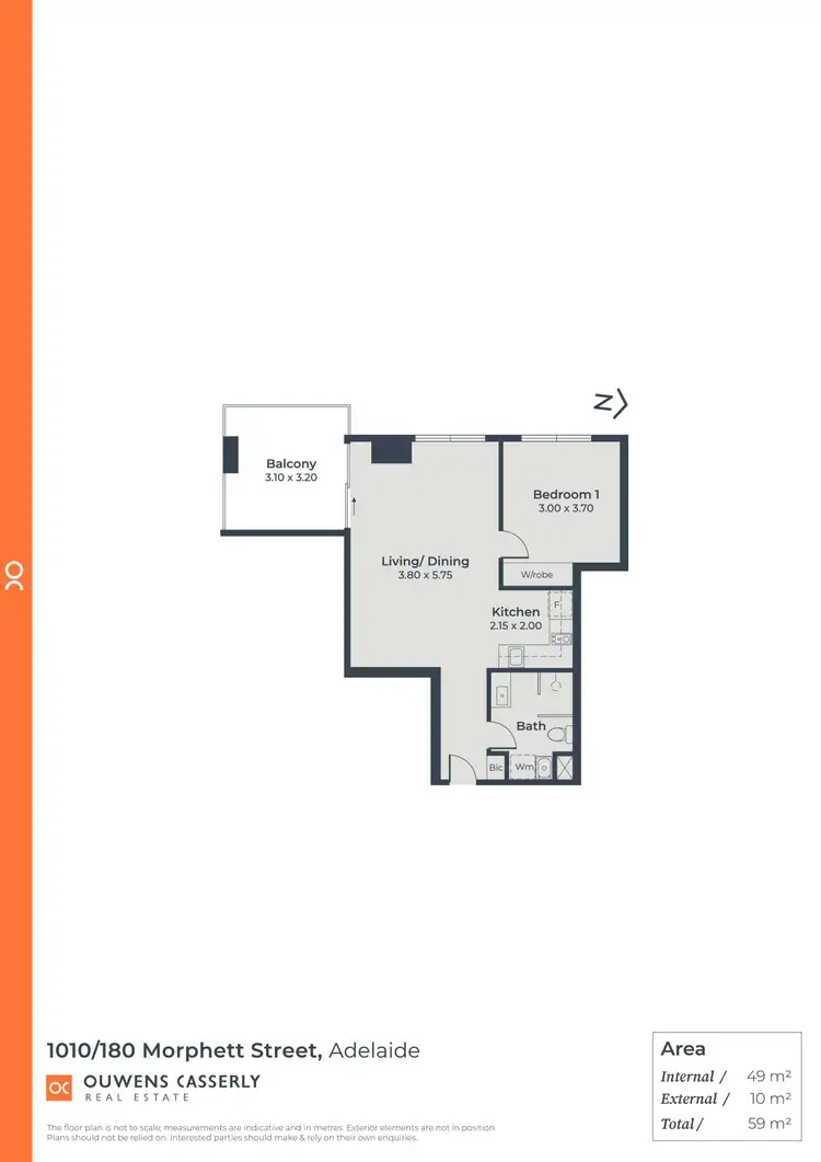 Floorplan of Homely apartment listing, 1010/180 Morphett Street, Adelaide SA 5000