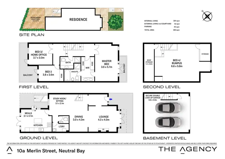 Floorplan of Homely townhouse listing, 10a Merlin Street, Neutral Bay NSW 2089