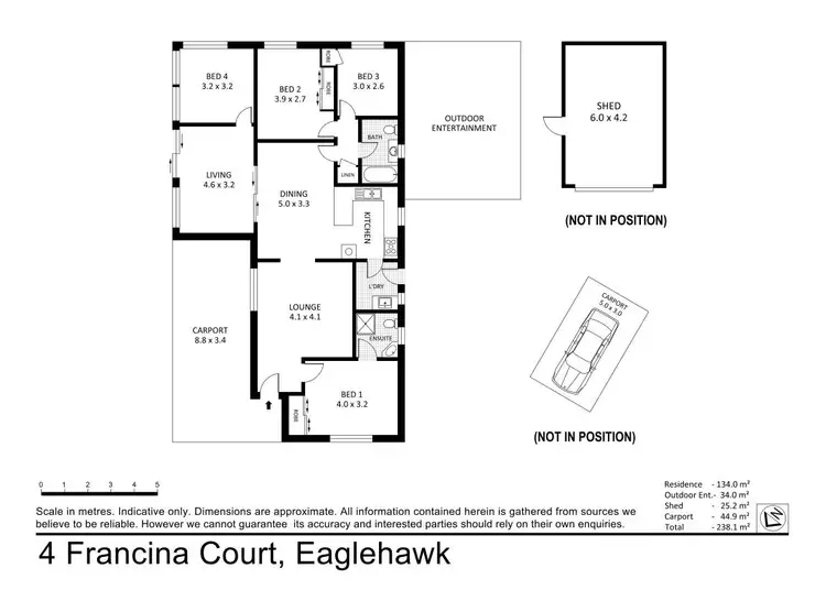 Floorplan of Homely house listing, 4 Francina Court, Eaglehawk VIC 3556