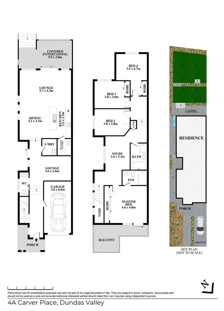 Floorplan of Homely semi-detached listing, 4A Carver Place, Dundas Valley NSW 2117