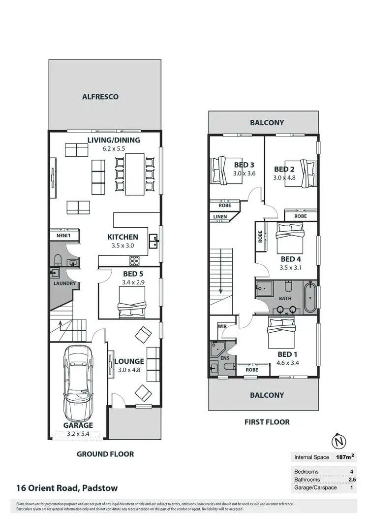 Floorplan of Homely semi-detached listing, 16 Orient Road, Padstow NSW 2211