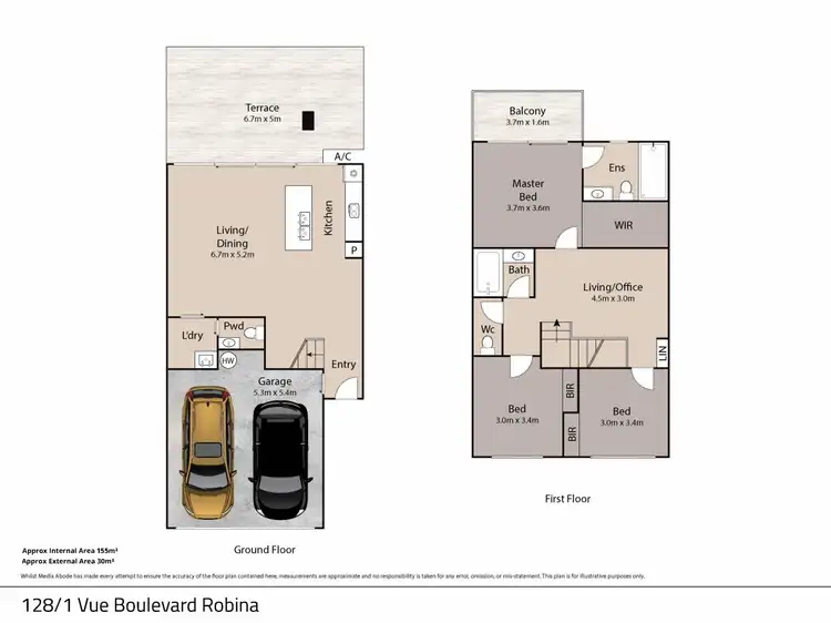 Floorplan of Homely townhouse listing, 128/1 Vue Boulevard, Robina QLD 4226