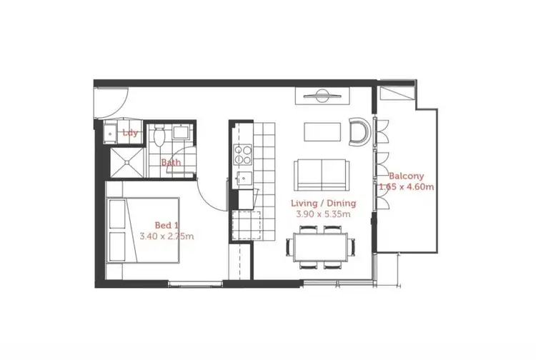 Floorplan of Homely apartment listing, 207/252 Flinders Street, Adelaide SA 5000