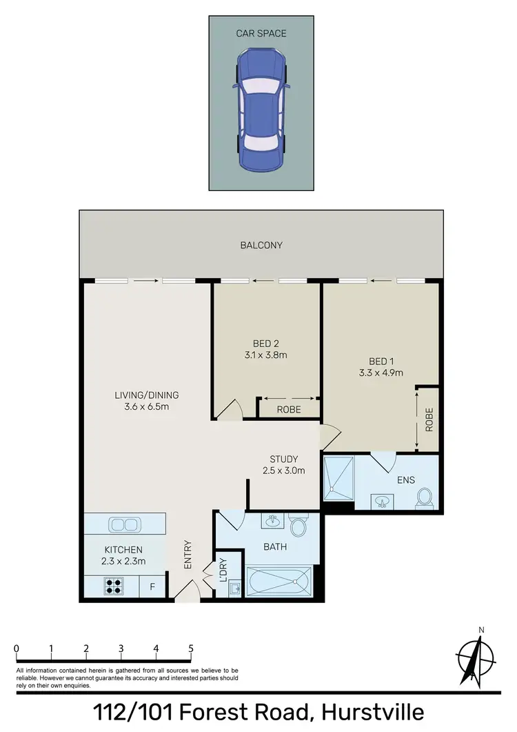 Floorplan of Homely unit listing, 112/101 Forest Road, Hurstville NSW 2220