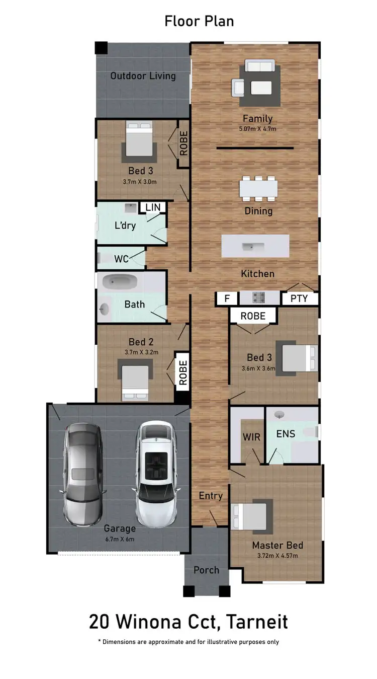 Floorplan of Homely house listing, 20 Winona Circuit, Tarneit VIC 3029