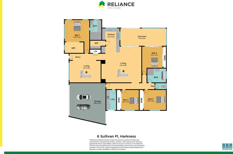 Floorplan of Homely house listing, 6 Sullivan Place, Harkness VIC 3337