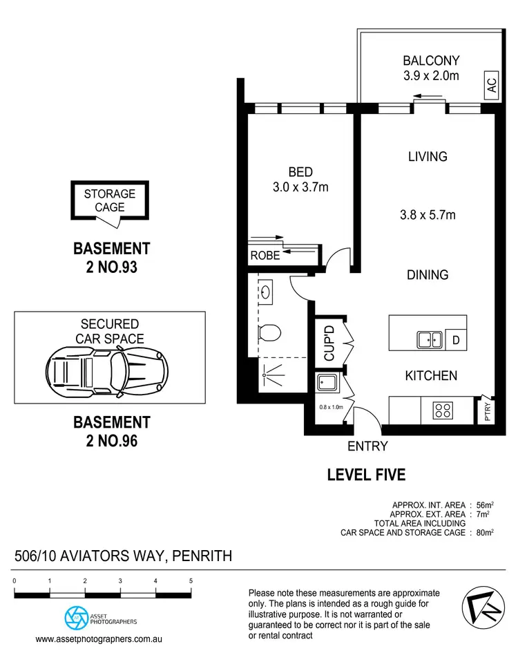 Floorplan of Homely apartment listing, 506/10 Aviators Way, Penrith NSW 2750