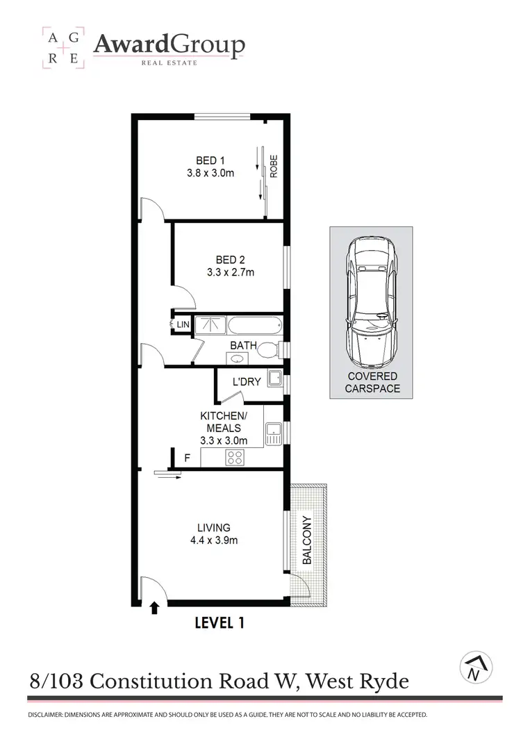 Floorplan of Homely unit listing, 8/103 Constitution Road West, West Ryde NSW 2114
