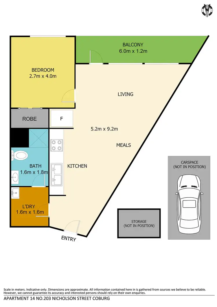 Floorplan of Homely apartment listing, 14/203 Nicholson Street, Coburg VIC 3058