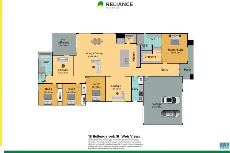 Floorplan of Homely house listing, 18 Bullengarook Street, Weir Views VIC 3338