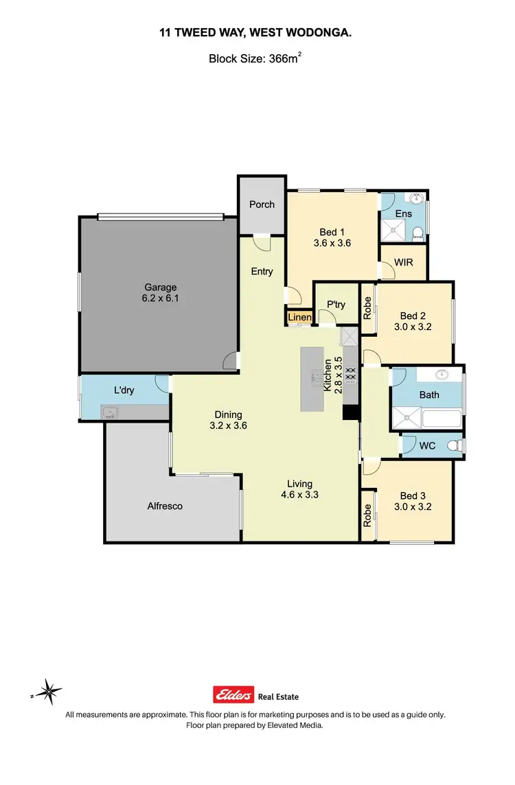 Floorplan of Homely house listing, 11 Tweed Way, Wodonga VIC 3690