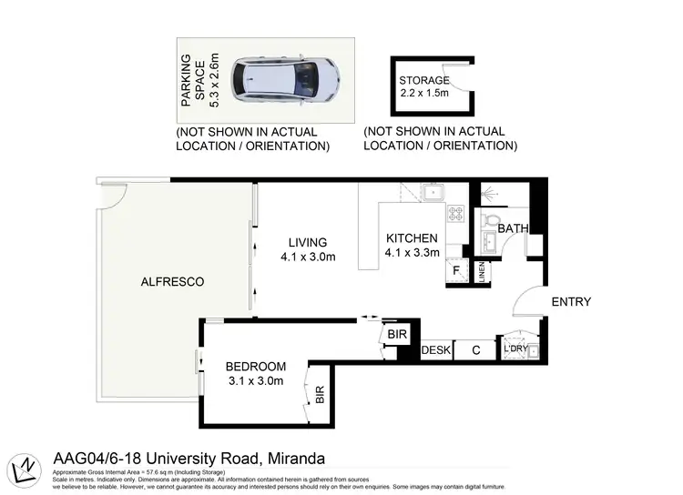Floorplan of Homely apartment listing, AAG04/6-18 University Road, Miranda NSW 2228