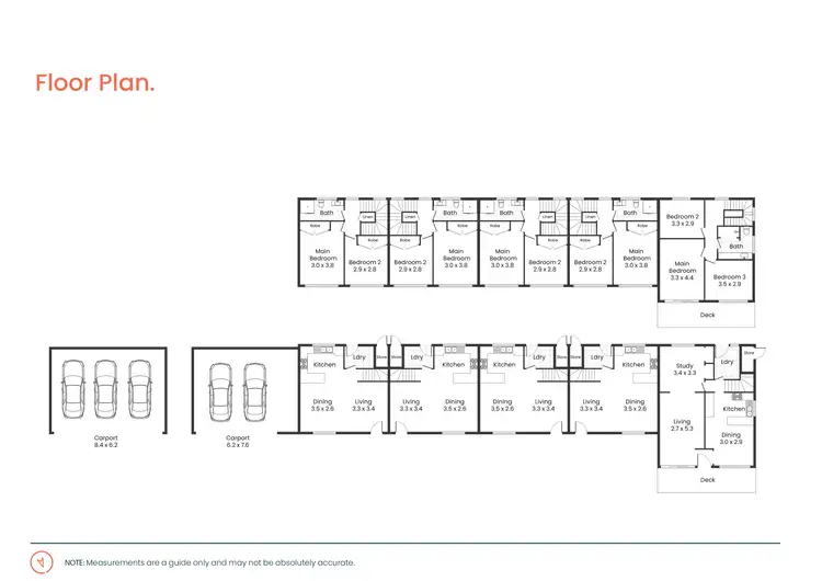 Floorplan of Homely block of units listing, 1-5/100 South Street, Telarah NSW 2320