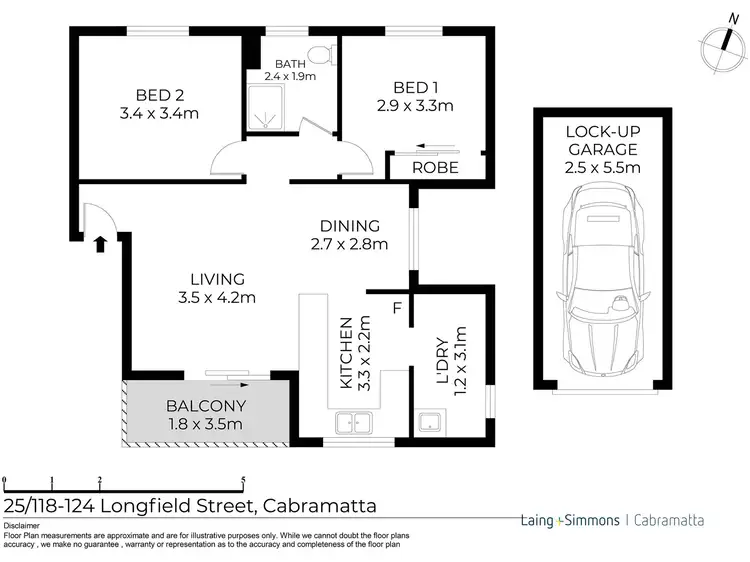 Floorplan of Homely unit listing, 25/118 Longfield Street, Cabramatta NSW 2166