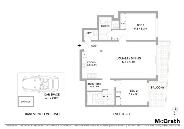 Floorplan of Homely apartment listing, 305/2 Orara Street, Waitara NSW 2077