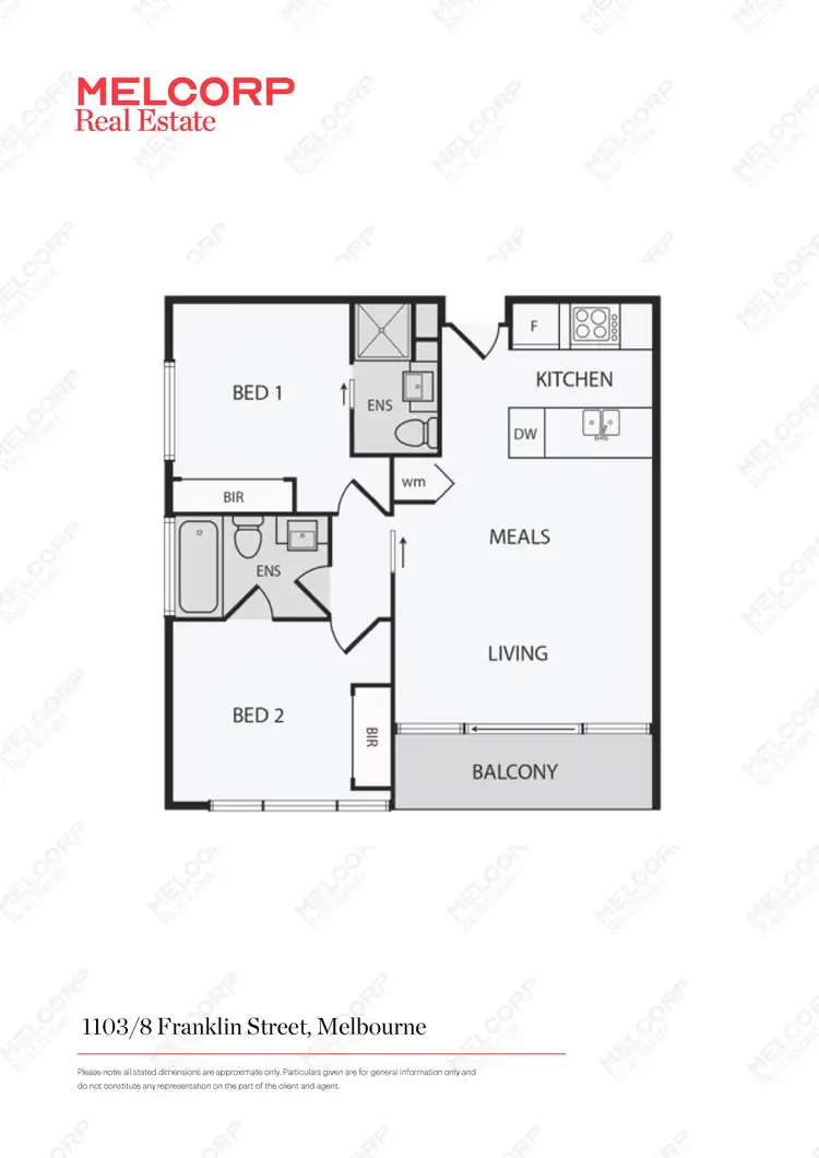 Floorplan of Homely apartment listing, 1103A/8 Franklin Street, Melbourne VIC 3000