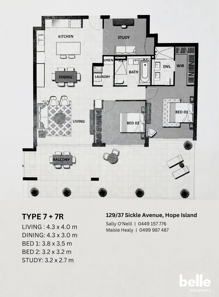 Floorplan of Homely unit listing, 129/37 Sickle Avenue, Hope Island QLD 4212