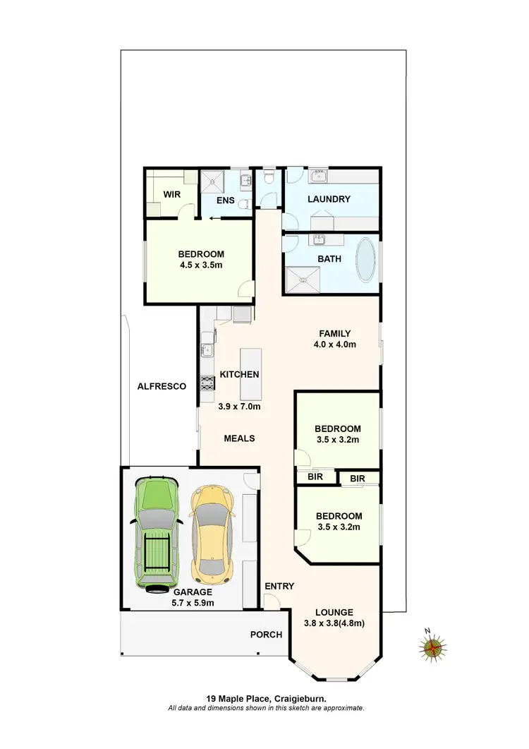Floorplan of Homely house listing, 19 Maple Place, Craigieburn VIC 3064